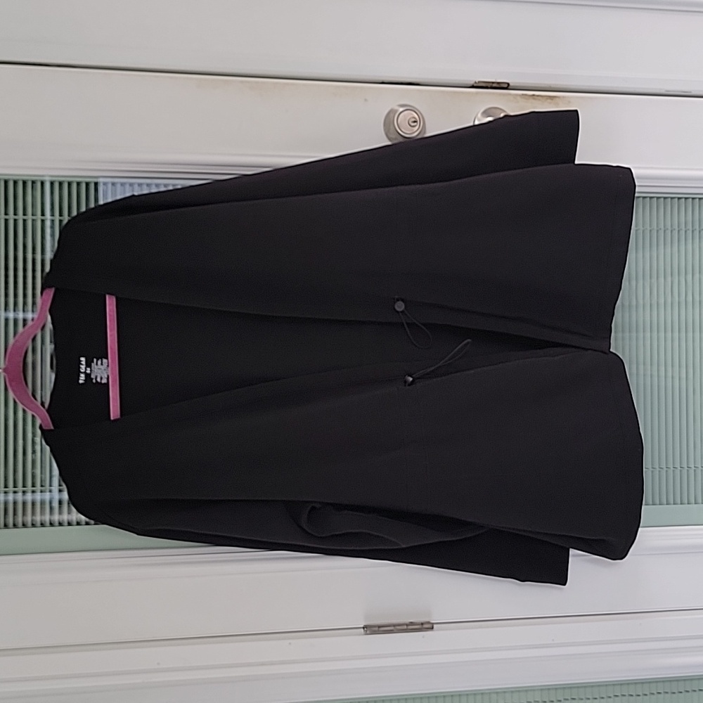 Tek Gear Ultra Comfort Cinch Waist Black Open Front Cardigan Sz 3X Cotton Blend